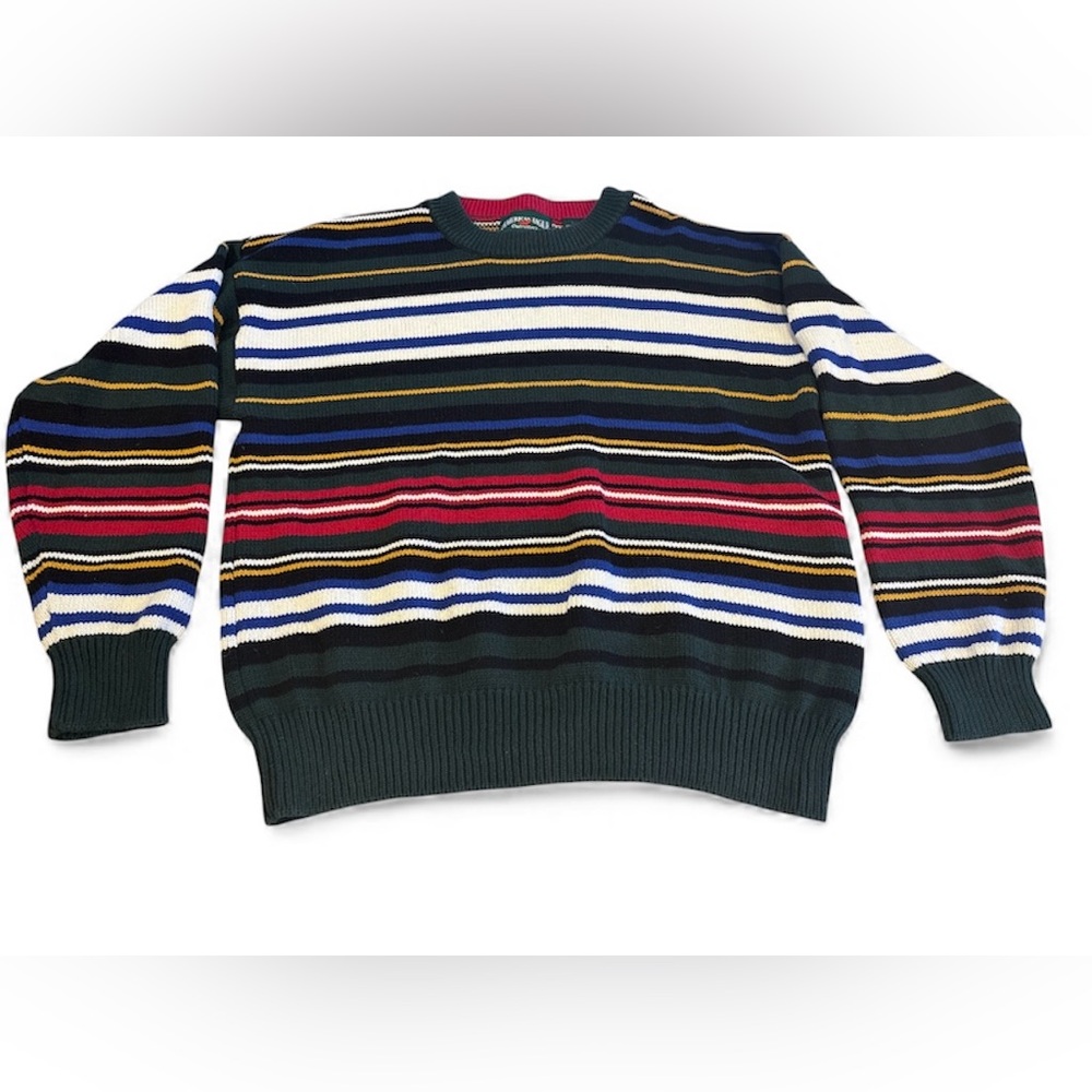 American Eagle Outfitters Sweater Men Large Indie Grunge Chunky Stripes Vtg 90s
